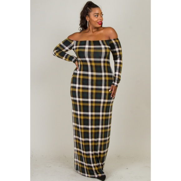 OFF SHOULDERS LONG SLEEVE MAXI DRESS - Picture 6 of 6